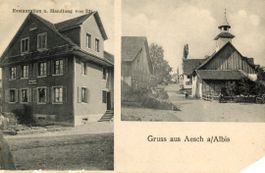 Aesch   ZH am Albis & Rest. u. Handlung von Illi -   um 1915