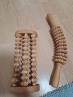 Massage-Set Holz 2-teilig mit Rollen 