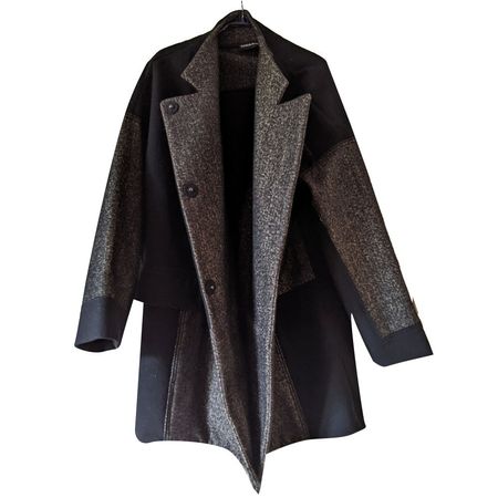SONIA RYKIEL : Veste mi-saison bicolore lagenlook M-L
