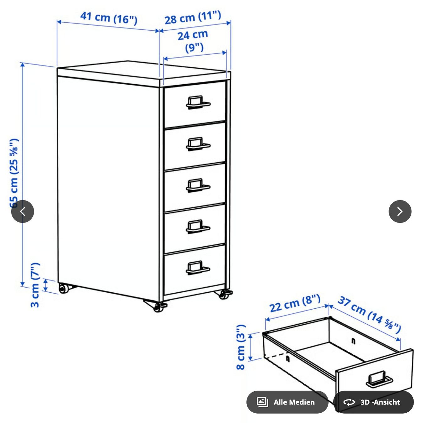 Ikea Banconi: Rollcontainer «Helmer» – Usato da Basel venduto da qua_2s2c 4