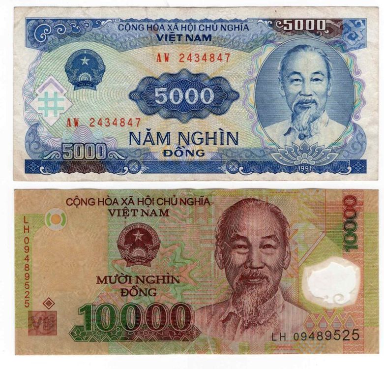 Banknoten VIETNAM 5000 UND 10000 DONG (Gebraucht) in Baar für CHF 2 ...