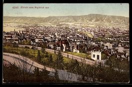 AK Zürich, Vom Rigiblick aus gesehen