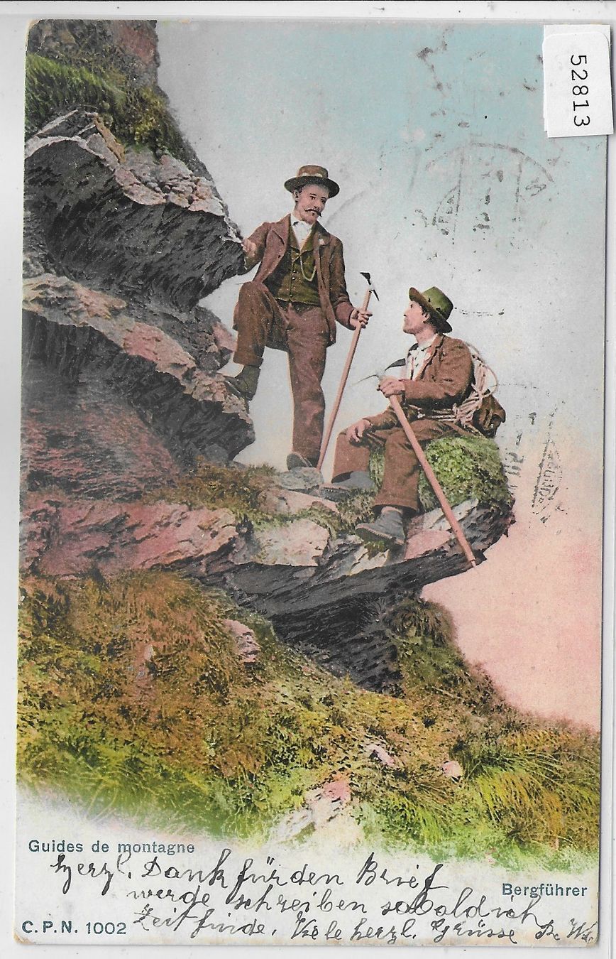 Cartoline postali: Guides de montagnes - Bergführer – Usato da Ettingen venduto da Kartenplanet
