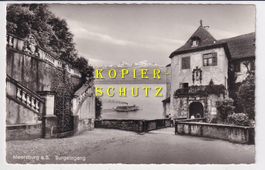 Meersburg am Bodensee - Burgeingang, Dampfschiff /bi