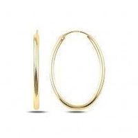 Creole Ohrringe oval 925 gold Klassiker filigran 20x30mm