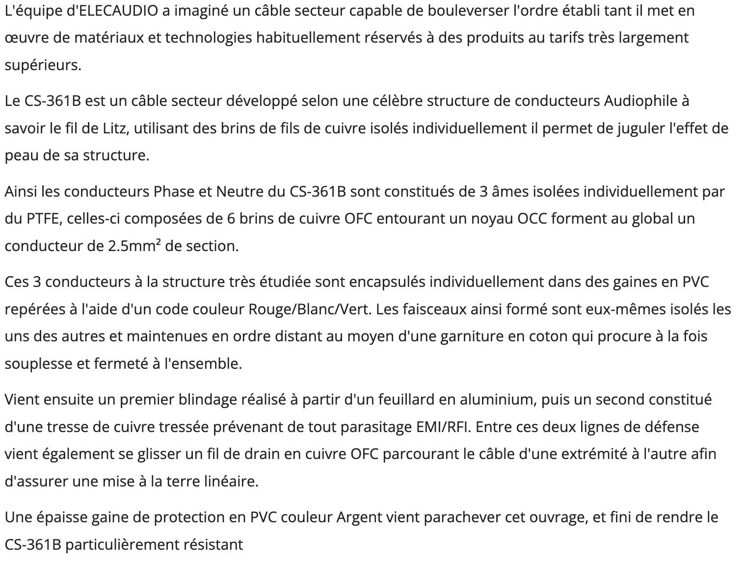 Câbles: Cable secteur ElecAudio CS-361B, 3m – Neuf (Voir description) à Genève par gwendal-1er 3