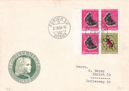 FDC Pro Juventute 1953, Zürich Seebach