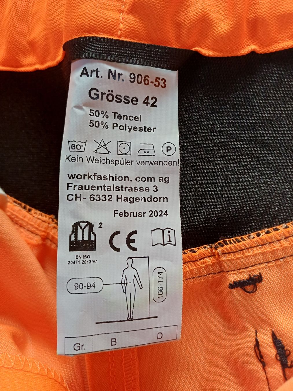 Pantalons: Arbeitslose Warnschutzhose Gr. 42 – Neuf avec emballage d'origine à Signau par Vonberch 2