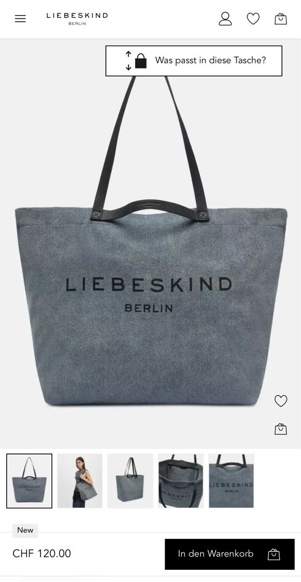 Liebeskind Borse: Liebeskind Shopper Jeans Optik – Usato da Sevelen venduto da sar_hmx8 4