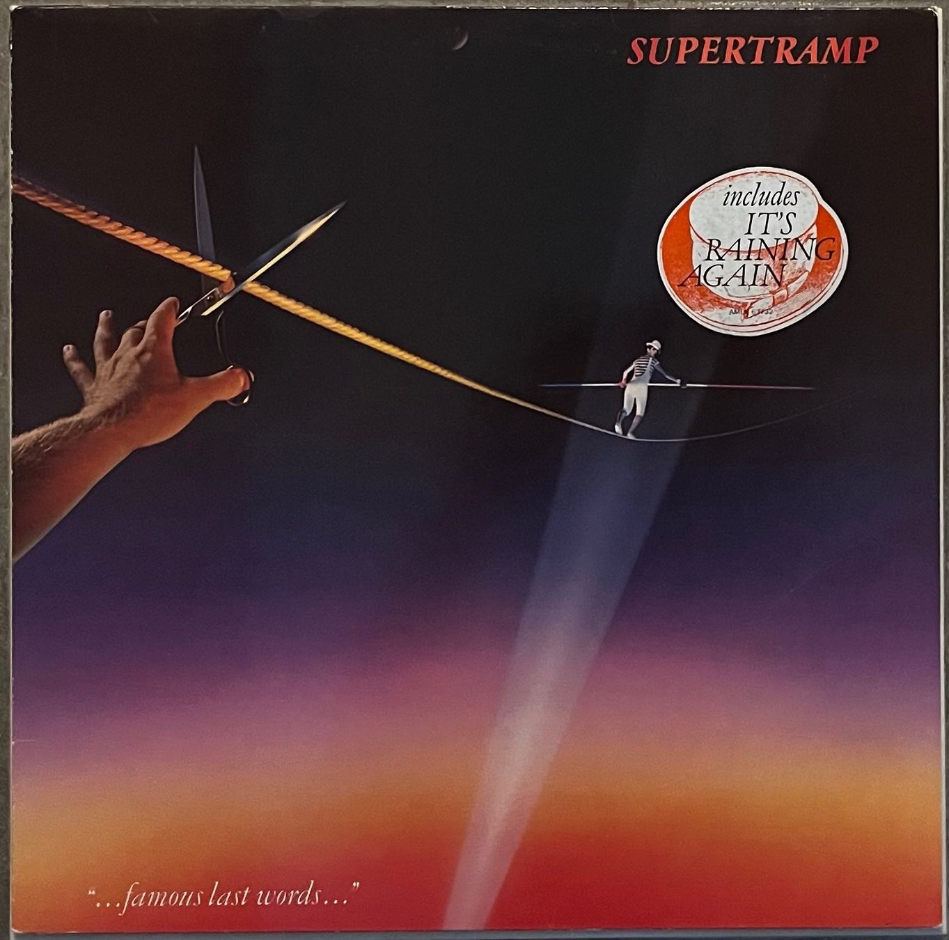 Dischi in vinile: SUPERTRAMP - ...FAMOUS LAST WORDS... - 33 Tours – Usato da Bussigny venduto da vinyl-pas-cher