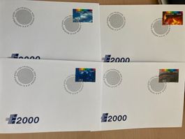Schweiz 1997 Satz Ersttagsbriefe Energie 2000 die 4 Elemente