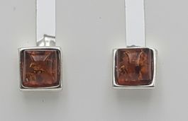 Bernstein Ohrstecker 925 Silber Unisex Ohrstecker 5 x 5 mm