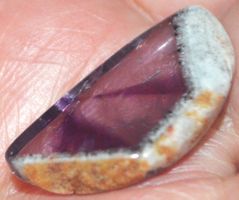 Mineralien L-994 – Trapiche Amethyst Scheibe ca. 26x13mm
