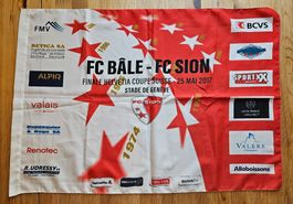 FC Sion Fahne 77 x 49 cm Cupfinal 2017 vs. FC Basel