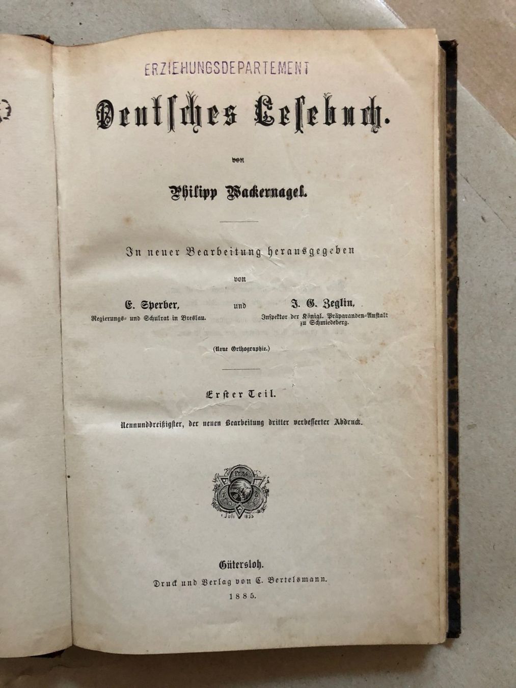 Bücher: Philipp Wackernagel: Deutsches Lesebuch – Gebraucht aus Zürich von allp 4