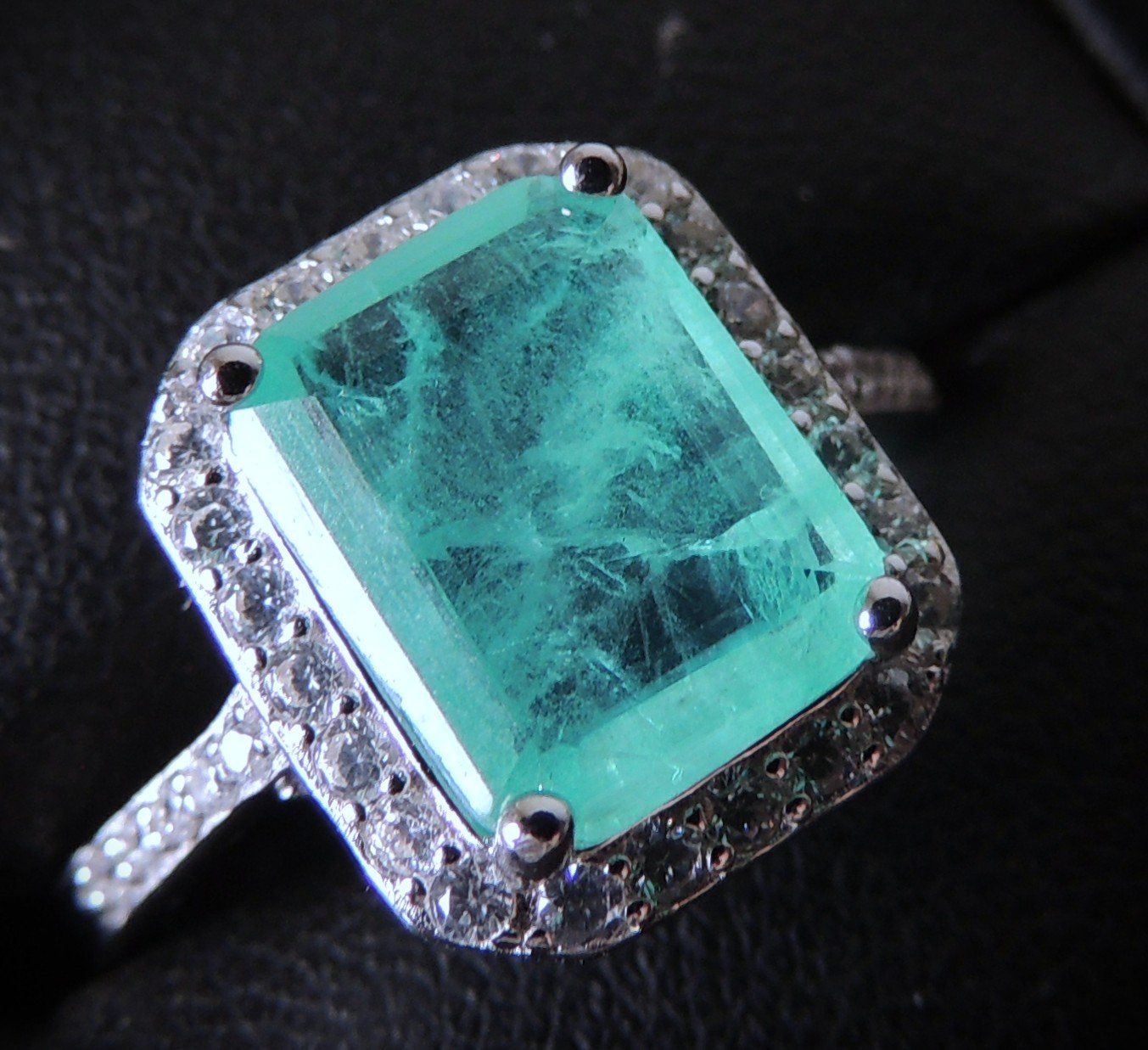 Ringe: Lab grown Smaragd Silber 925 Fingerring Gr. 54 – Gebraucht aus Waldenburg von schaller707 1