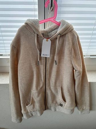 BRANDNEUE ROXY KAPUZENJACKE (GEFÜTTERT) - BEIGE S