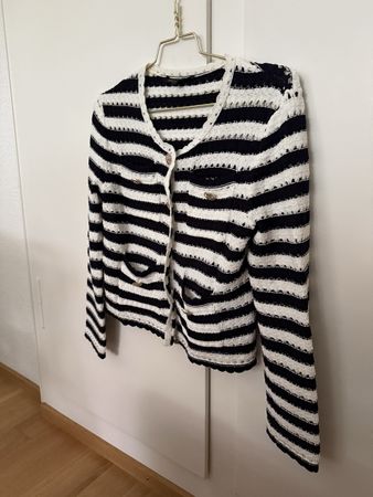 MAJE Striped Knit Cardigan – New – Size 1