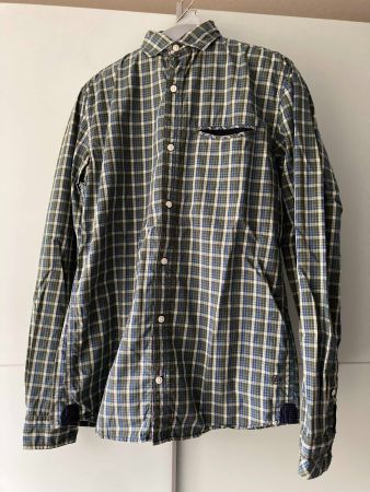 s.Oliver Hemd Herren langarm / Gr. M Slim Fit / grün kariert