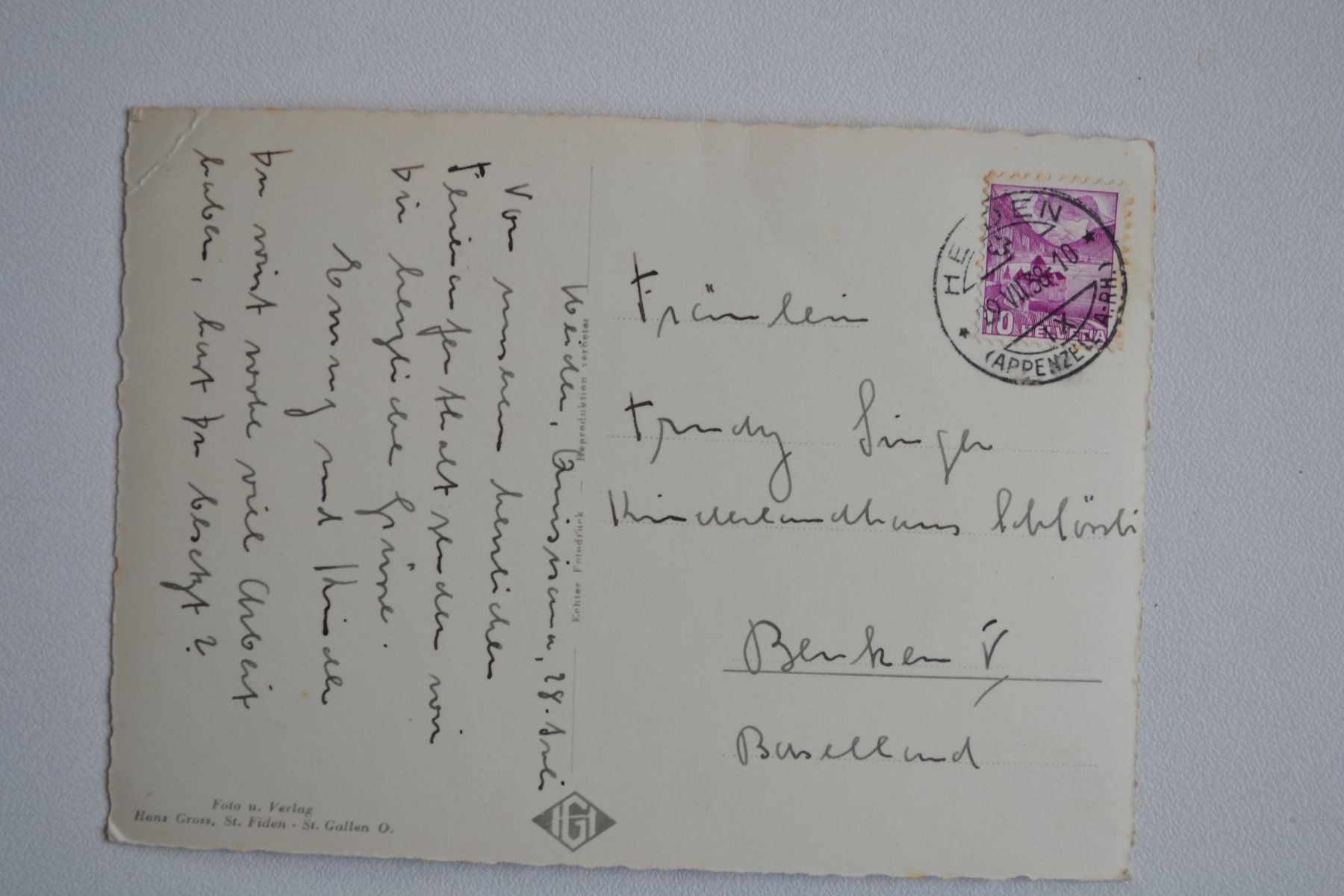 Cartoline postali: AK Heiden AR – Usato da Beinwil am See venduto da kajak55 1