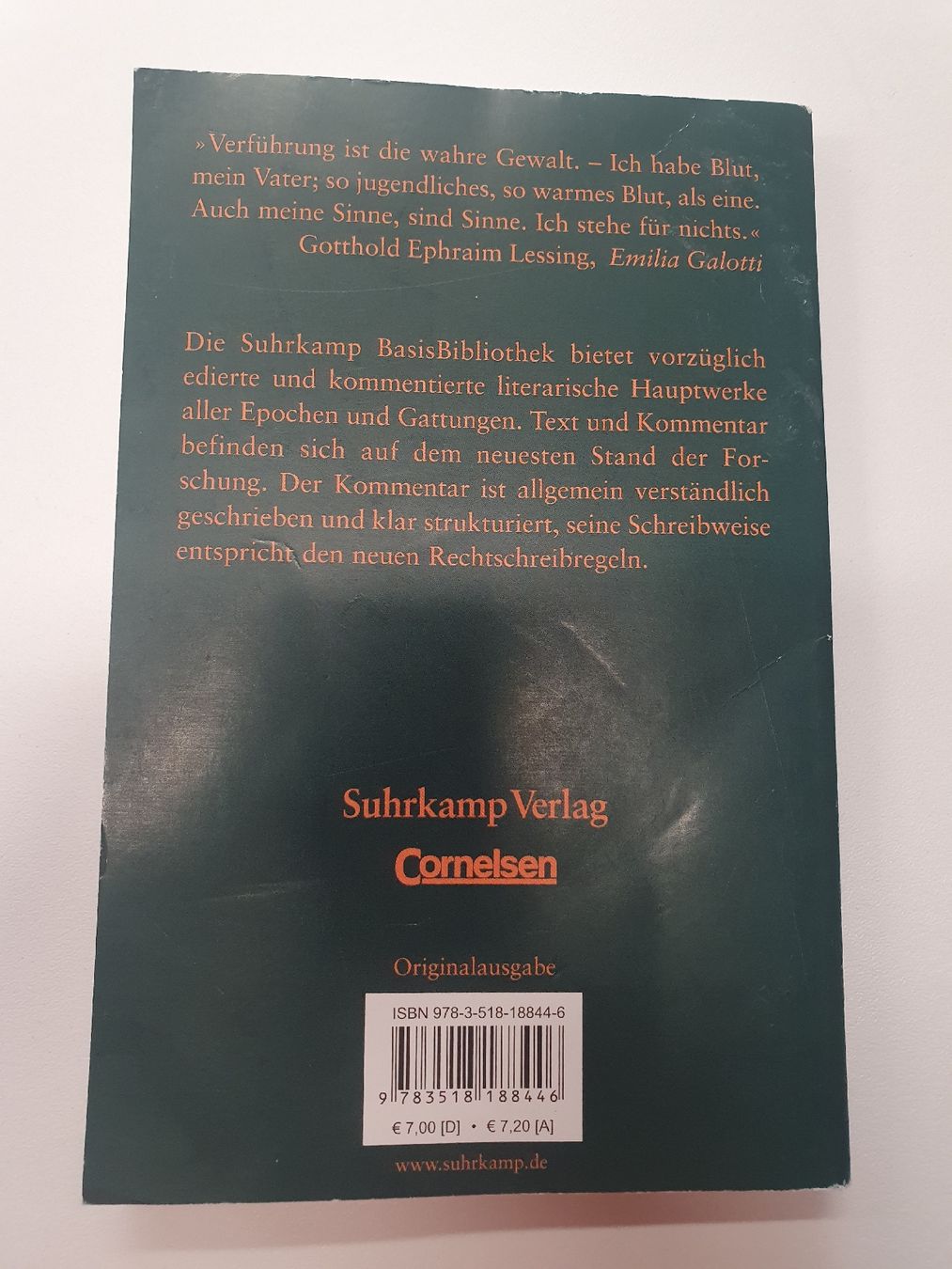 Libri: Emilia Galotti, gotthold ephraim lessing – Usato da Bäretswil venduto da jos_qk78 1