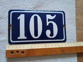 Plaque numéro 105 émail Hausnummer/ numéro de rue 