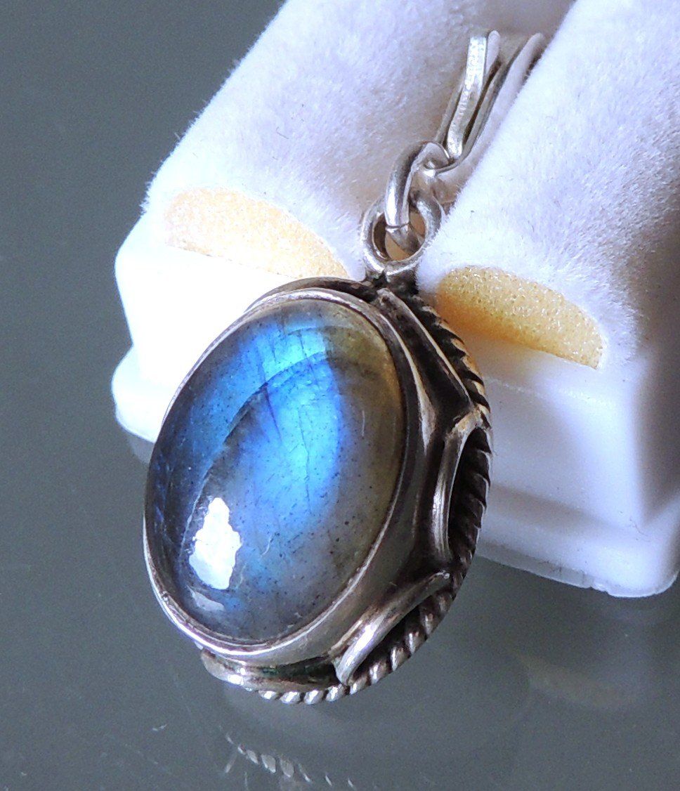 Ciondoli: Silber 925 Labradorit Anhänger – Usato da Waldenburg venduto da schaller707 2