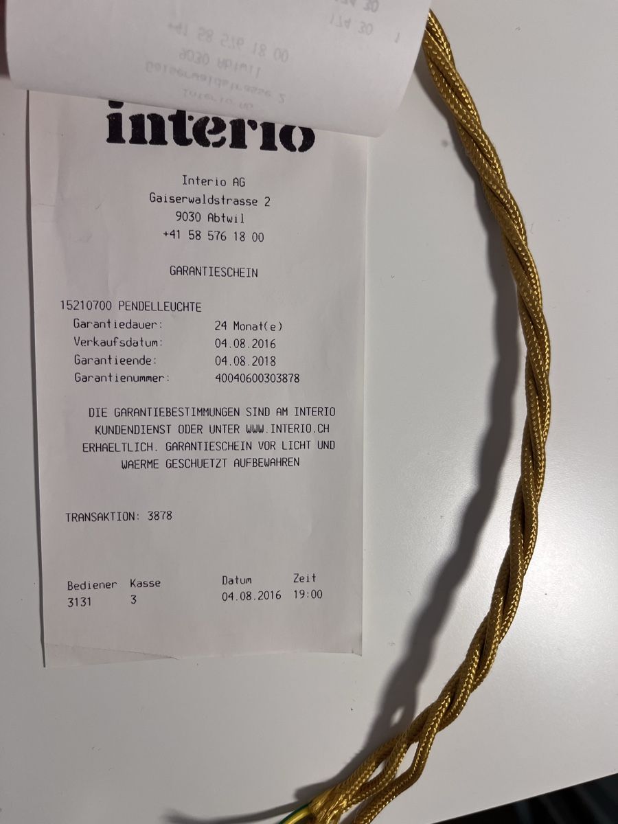 Interio Lampadari & plafoniere: Stylish Glass Pendant Lamp – Nuovo (secondo la descrizione) da Winterthur venduto da goe_h859 9