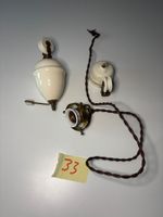 Zugpendellampe, antik, Porzellan