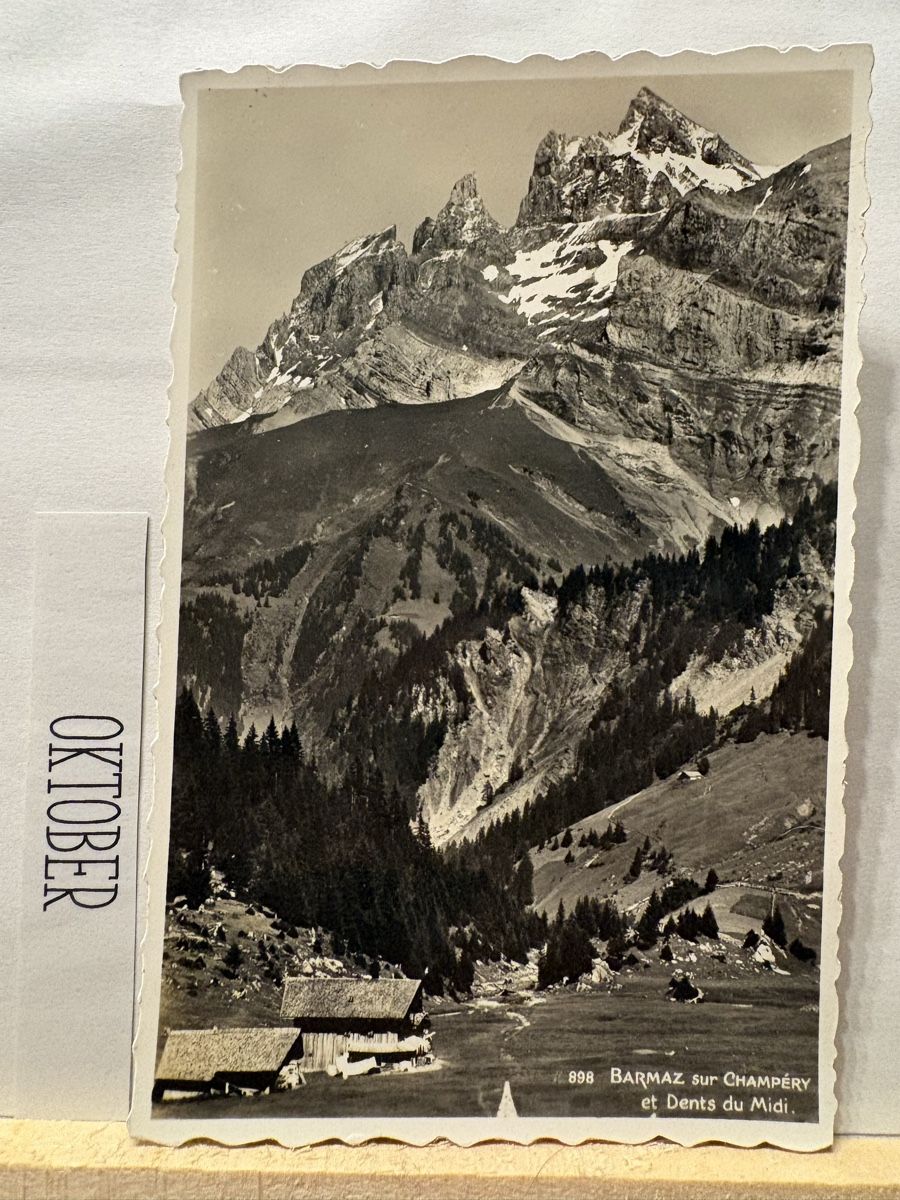 Ansichtskarten: AK von Bamaz sur Champéry & Dent du Midi – Gebraucht aus Rümlang von Brieftaube1