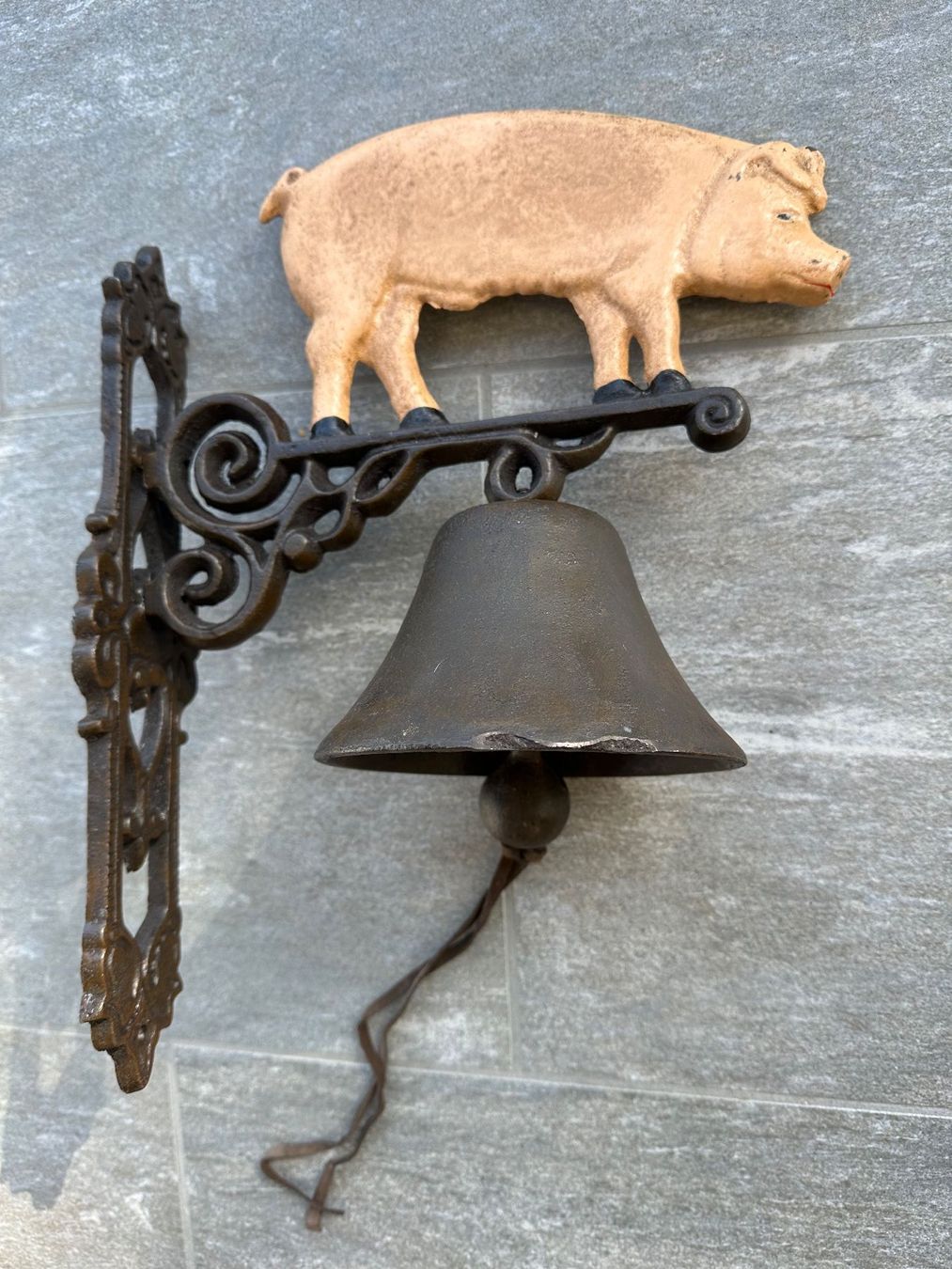 Glocken & Treicheln: Türglocke / Wandglocke mit Schwein – Neu (gemäss Beschreibung) aus Obstalden von Porco13