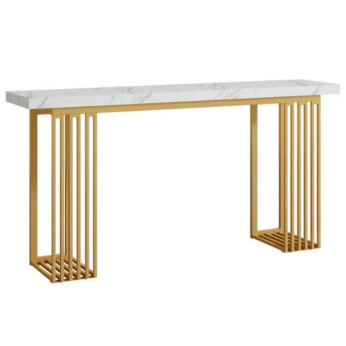 Tavoli: Konsolentisch 160cm Gold Marmor modern – Nuovo e nell'imballaggio originale da Gretzenbach venduto da Genfi-Shop 9