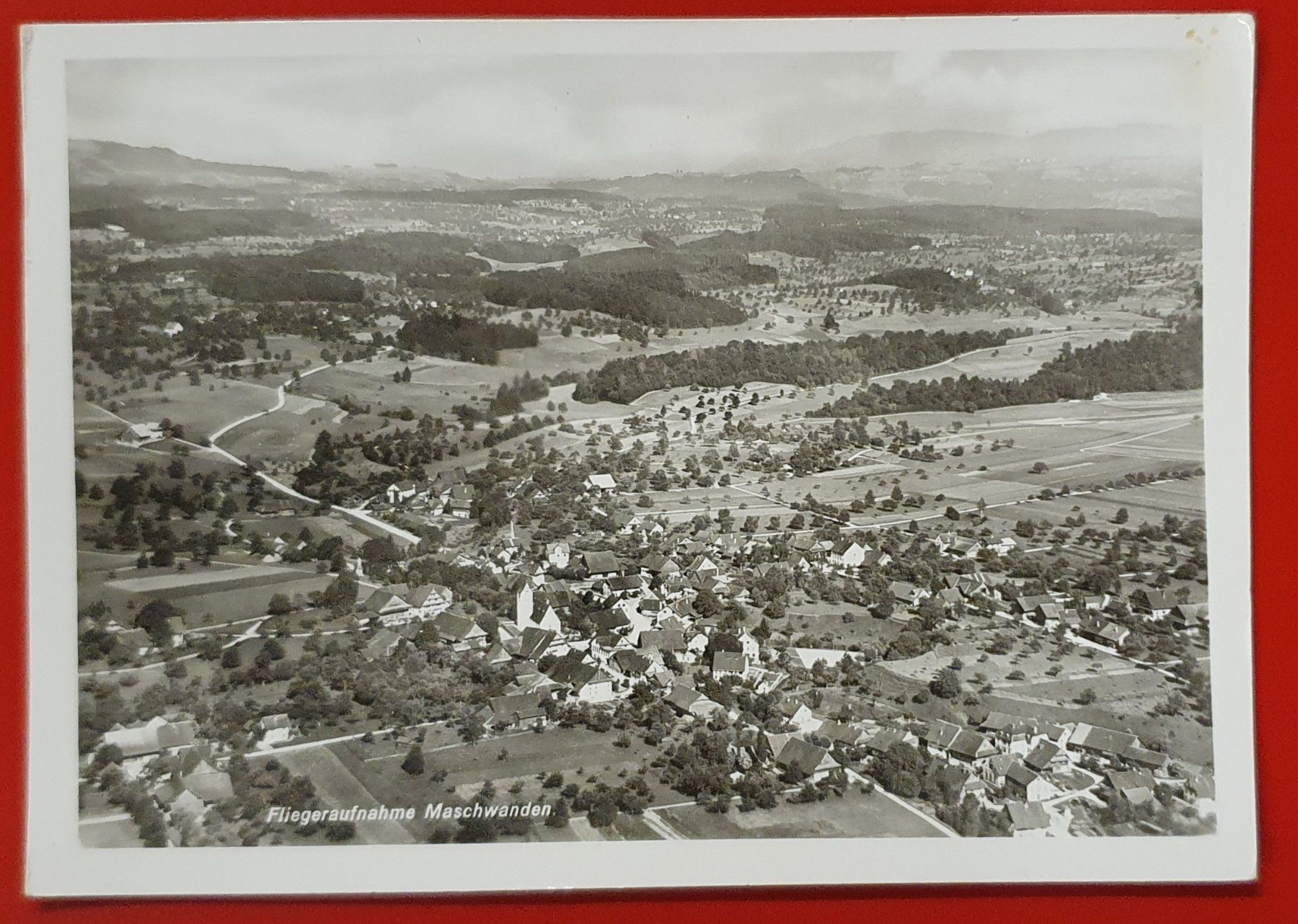 Ansichtskarten: Maschwanden - Fliegeraufnahme – Gebraucht aus Kreuzlingen von Rschweiz1