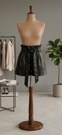 Zara Faux Leather Shorts Black High Waist Size S