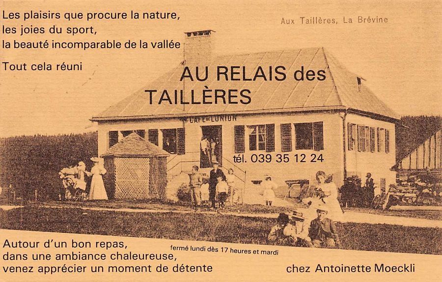 Ansichtskarten: Aux Taillères, La Brévine, répro publicitaire – Gebraucht aus Frauenfeld von POML