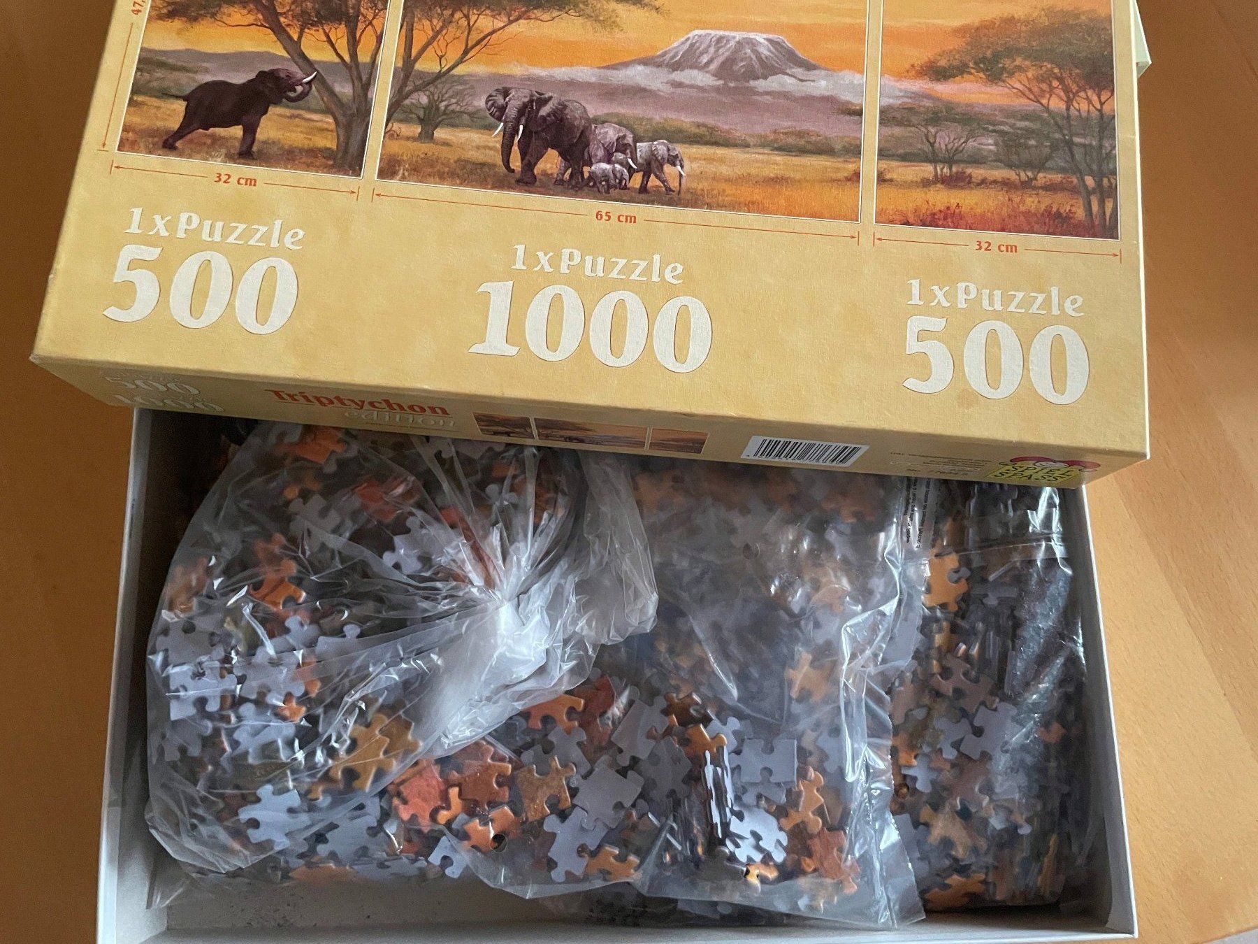 Puzzle: Drei Puzzles in einem - Kilimandjaro – Nuovo (secondo la descrizione) da Affeltrangen venduto da Mowgli_123 1