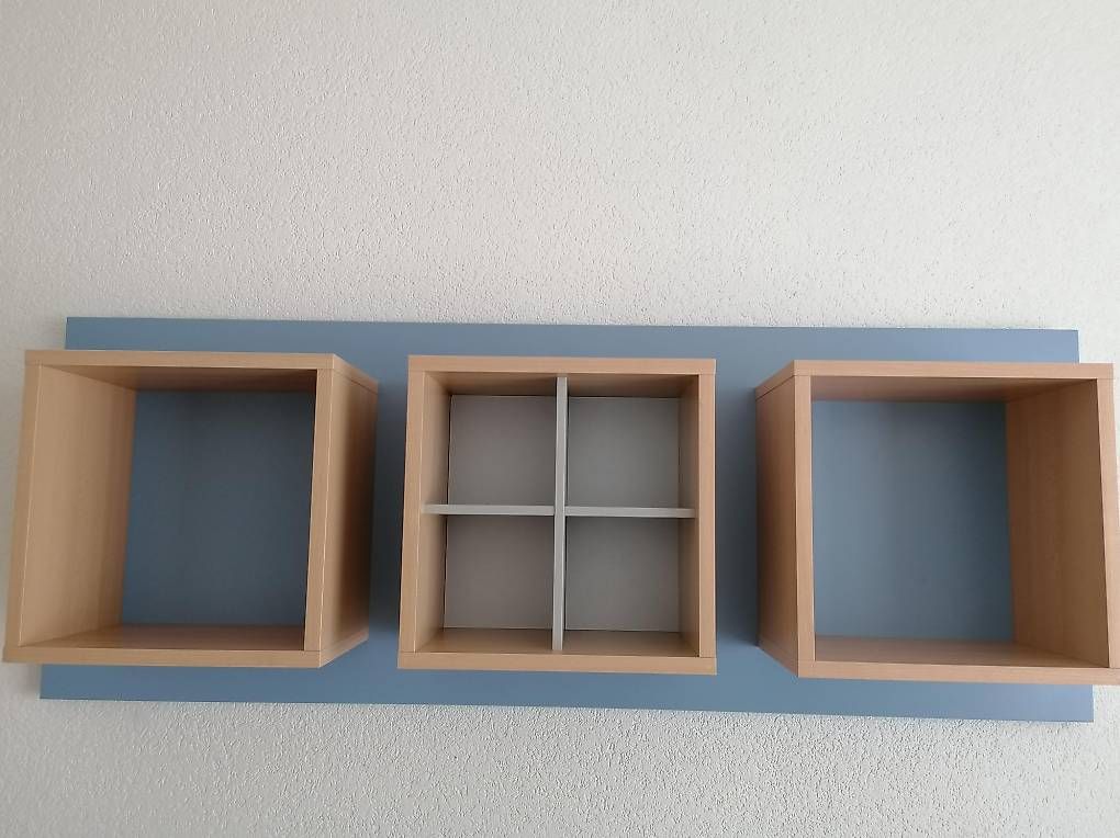 Scaffali: Modernes Wandregal mit 3 Holzboxen – Usato da Richterswil venduto da noa_q7yd