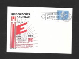 Pén - Sonderkarte Europa Woche Zürich 19.-22.4.1961