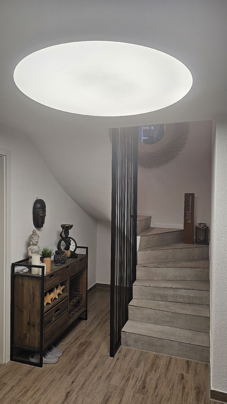 Lampadari & plafoniere: LED-Deckenlampe, 4.000 K, Ø 100 cm, silber – Nuovo e nell'imballaggio originale da Büron venduto da Ica69