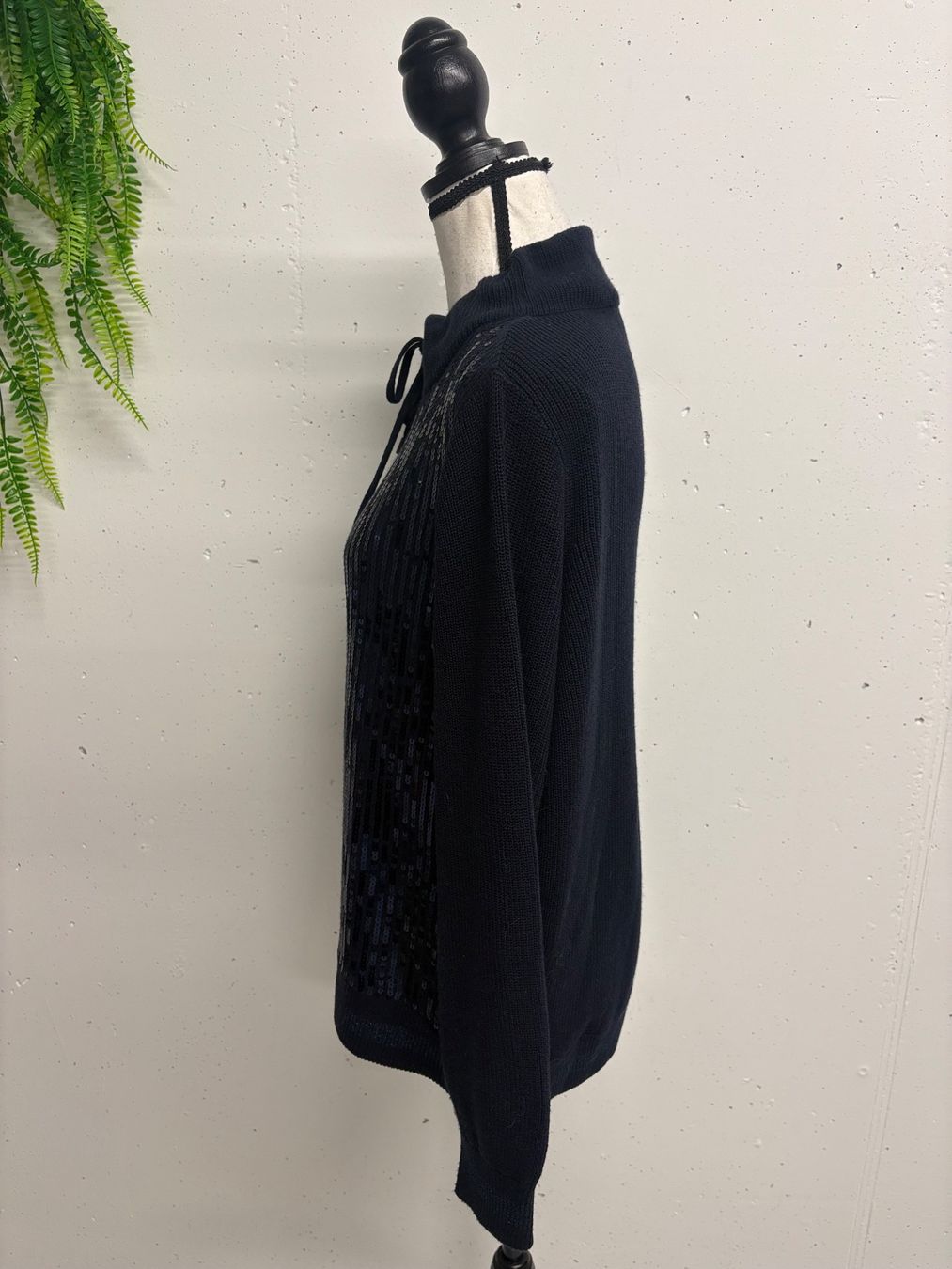 Pulls & Sweat-shirts: Tuzzi Strickpullover dunkelblau mit Pailletten 36/38 – Neuf (Voir description) à Regensdorf par sec_l5cr 1