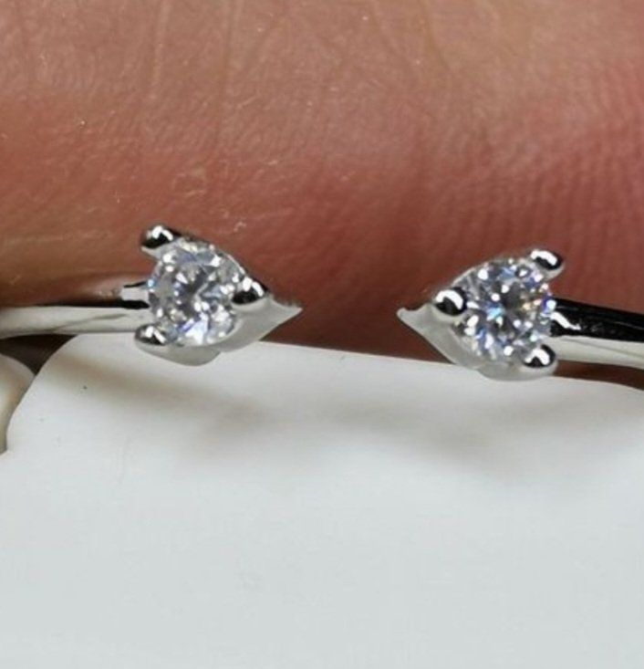 Anelli: Bague argent avec diamants de moissanite de 0,072 ct GRA – Nuovo e nell'imballaggio originale da Reconvilier venduto da Tsma67 4