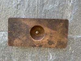 Kupfer, Wasserschiffdeckel  handgemachter Messingkugelgriff