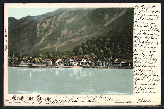 Cartes postales: AK Brienz, Ortsansicht, 1901 – D'occasion à Berlin par bartko-reher