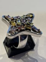 Silberring 925 mit bunten Zirkonia Steinen