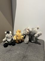 3 Aurora Plüschtiere Esel Pferd Elefant 