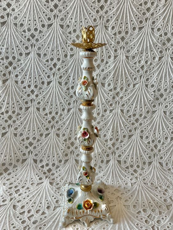 Herend Porzellan Kerzenständer mit Blumenmuster (Gebraucht) in