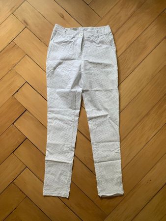 Stretch Hose weiss mit Polka Dots - XS