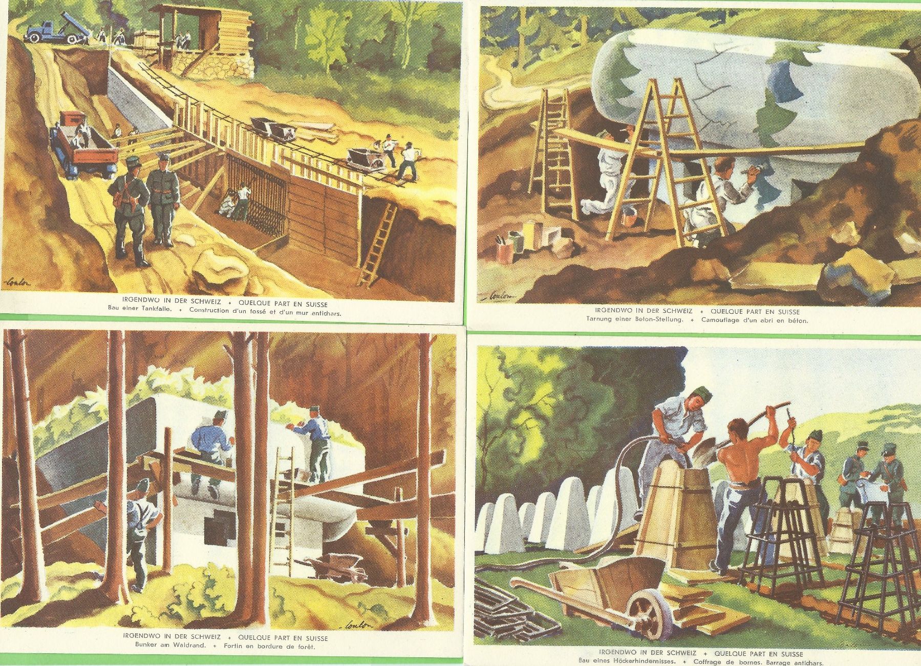 Cartoline postali: Schweizer Armee 1939/40,  13 Postkarten – Usato da Zürich venduto da t24_de