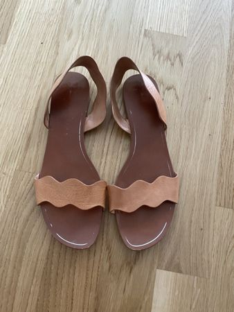 Sommer Sandalen Leder braun, Grösse 37
