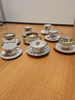 Vintage Kaffeetassen mit Untertassen - Konvolut